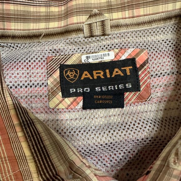 Ariat Pro Series  Button Down Shirt Mens Multicolor Size XXL Long Sleeve Plaid - Picture 3 of 11